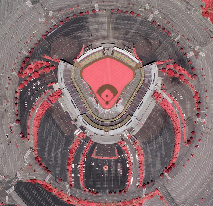 Dodgers Stadium Color Infrared